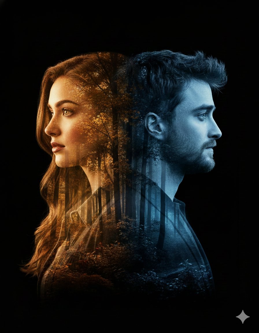 Cinematic Double Exposure Portrait Poster