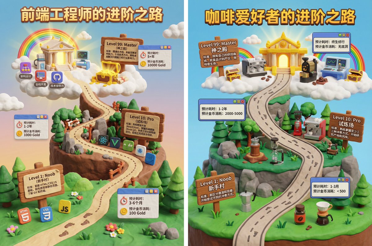 Frontend Engineer 3D Game Level Roadmap Poster