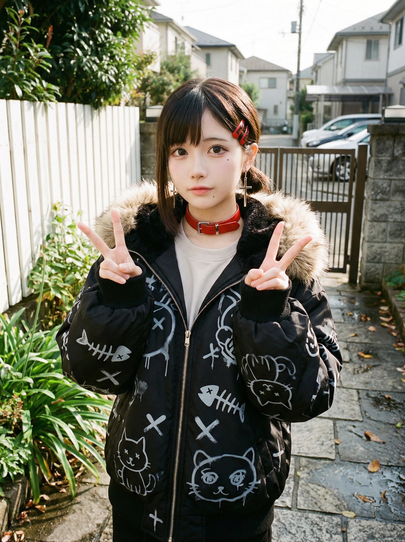 Dongshan Xiaohong Chainsaw Man Cosplay in Cute Streetwear