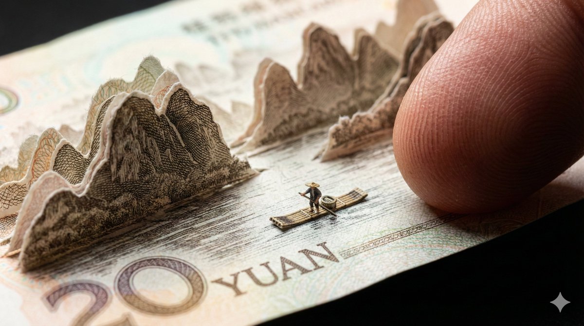 Guilin Landscape 20 Yuan Banknote Paper Craft