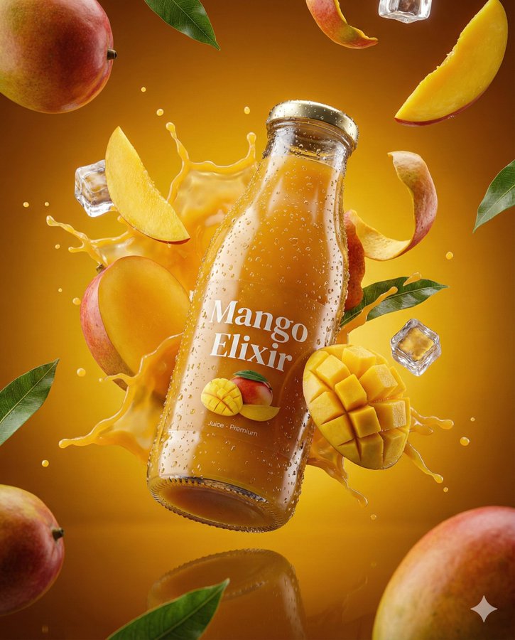 Ultra-Realistic 3D Cherry Juice Product Shot