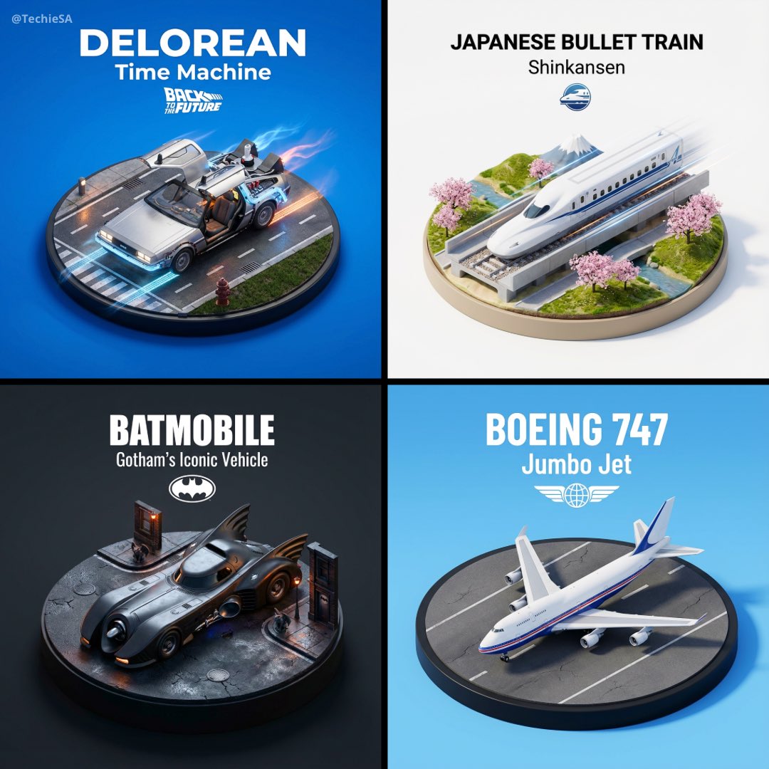 Miniature 3D Vehicle Diorama