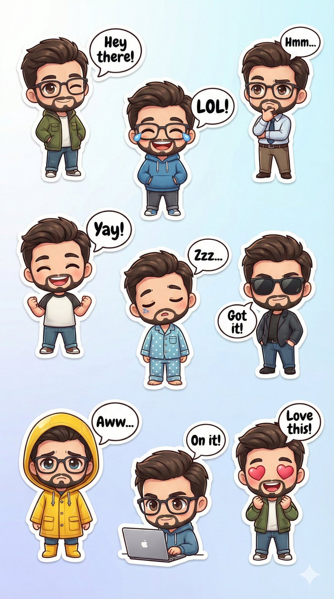 Chibi Sticker 9-Grid - view 1