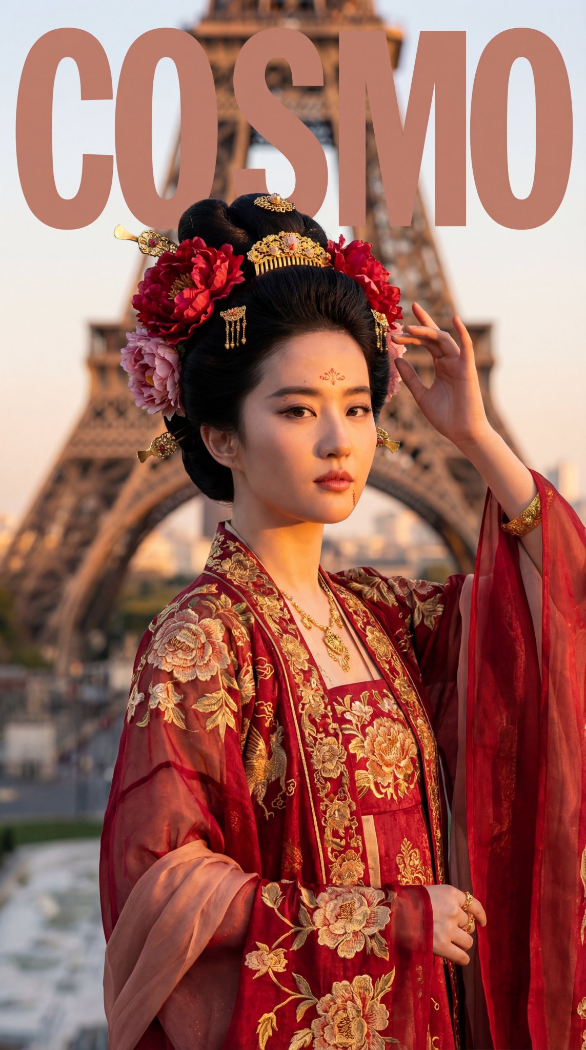 Tang Dynasty Empress in Paris Eiffel Tower