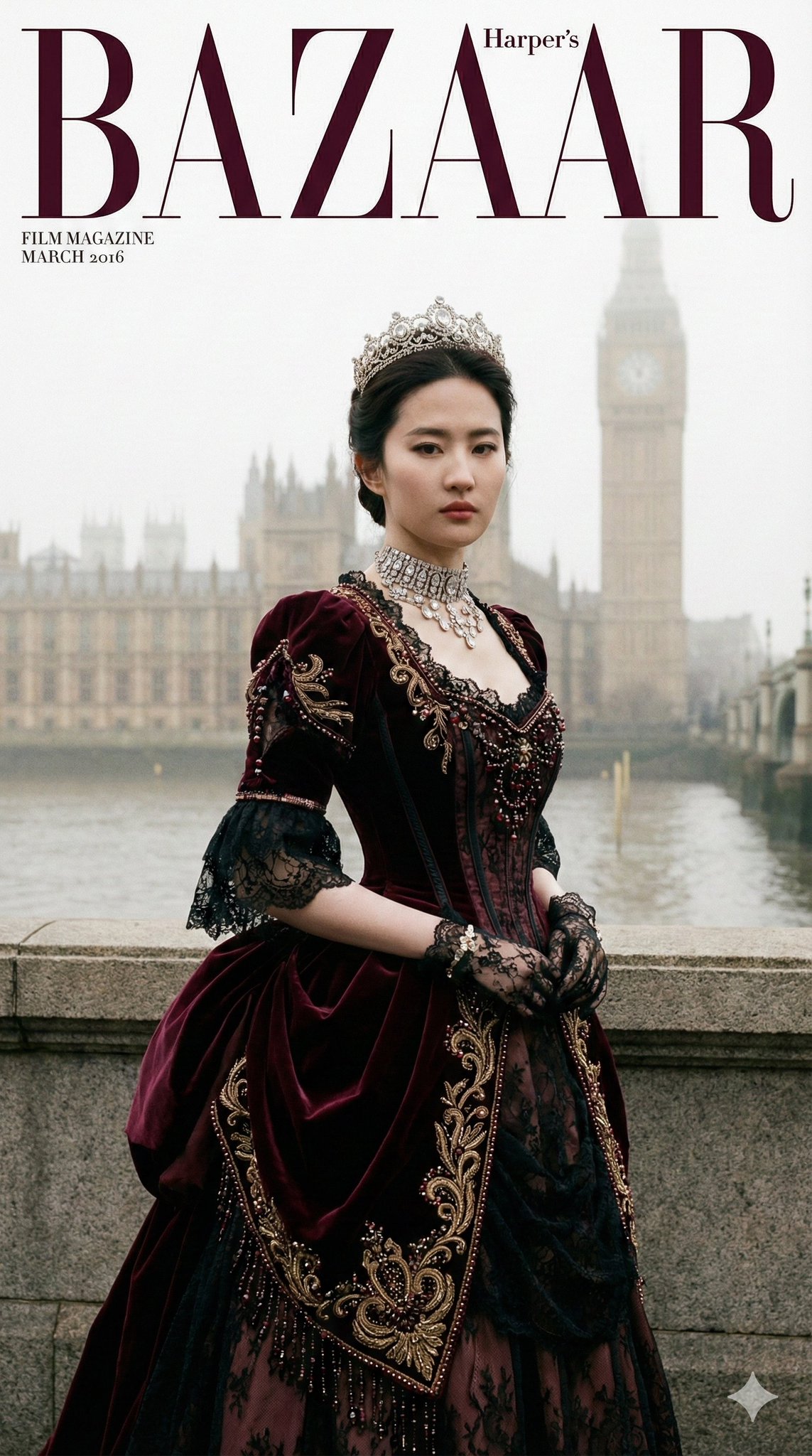 Victorian Gothic Royal Portrait in London Fog