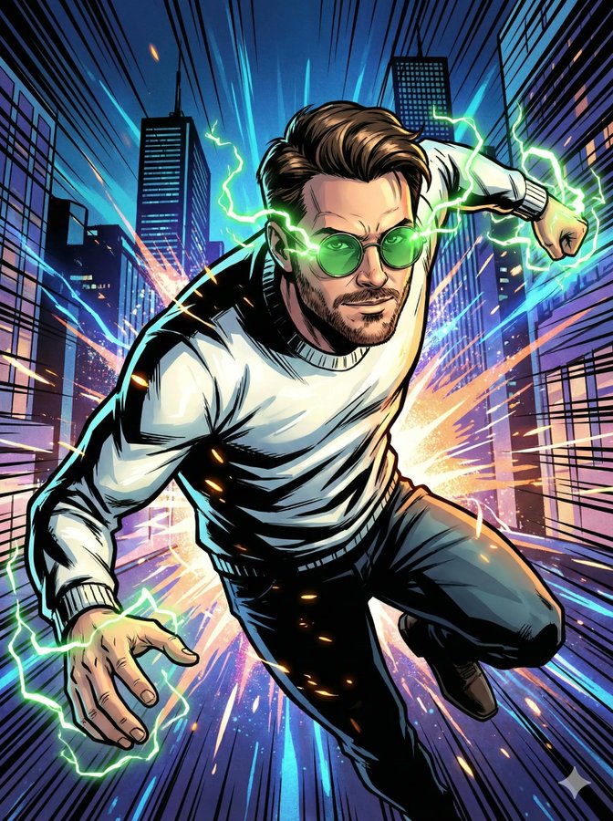 Modern Comic Illustration from Photo