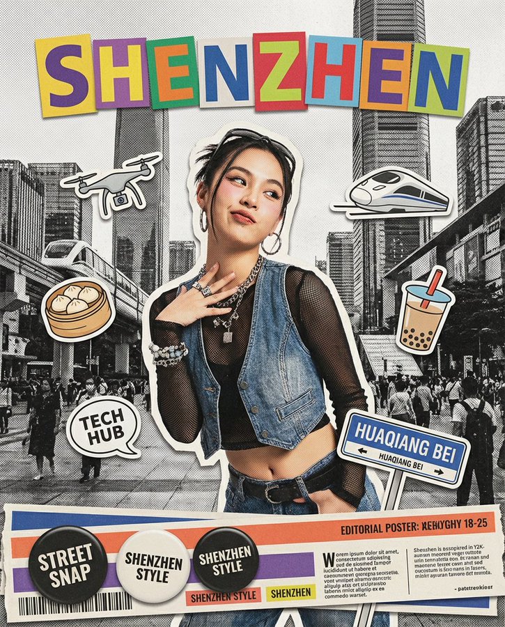 Y2K Collage Poster: Chengdu Edition