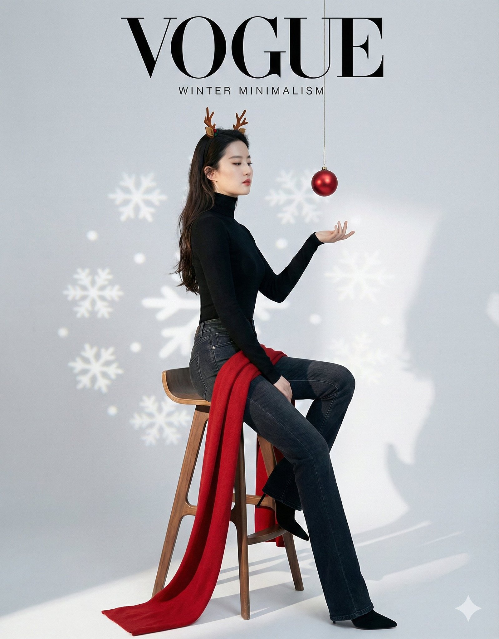 Minimalist Christmas Vogue Fashion Cover