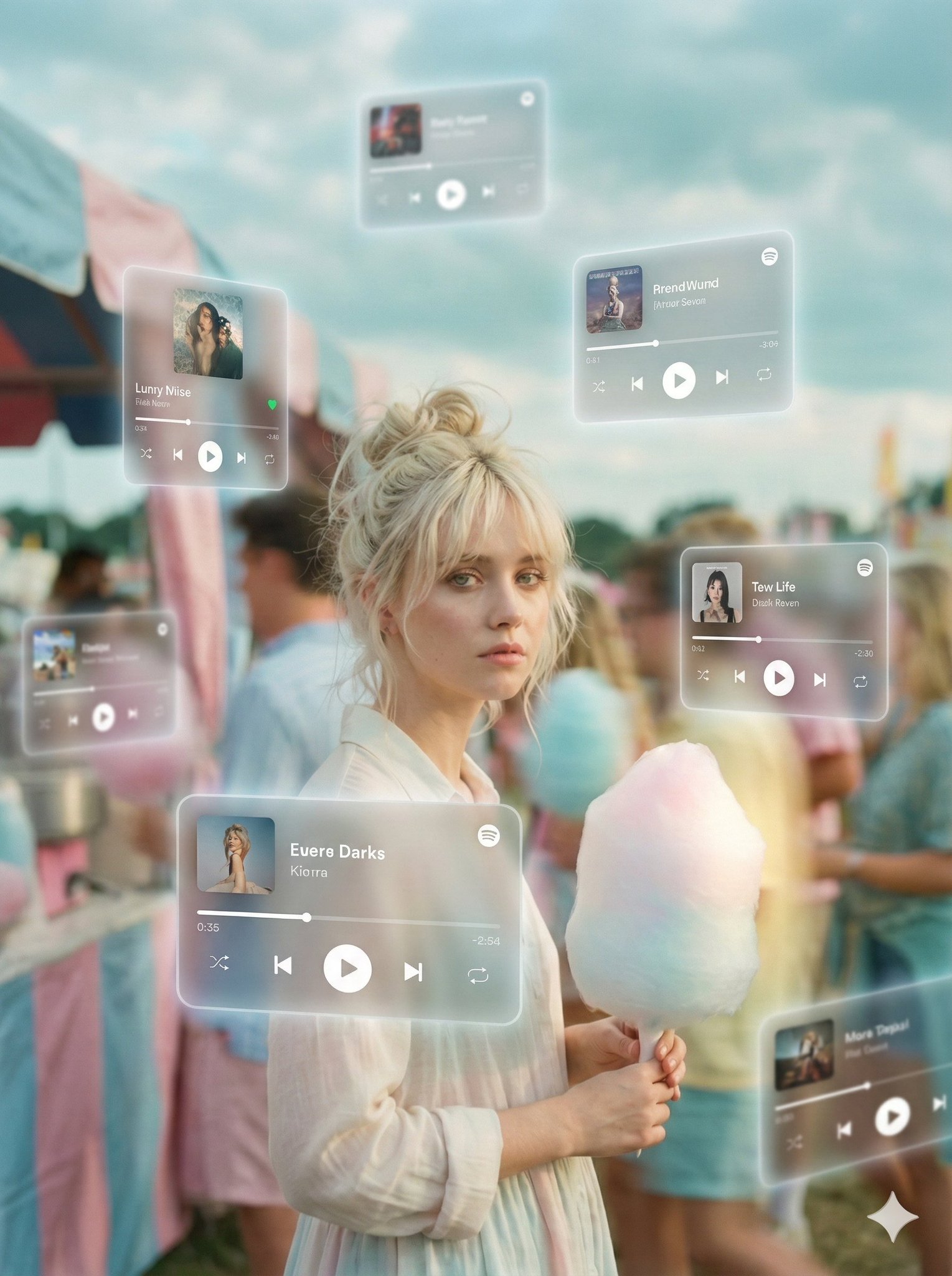 Dreamlike Spotify Player Cards in Augmented Reality