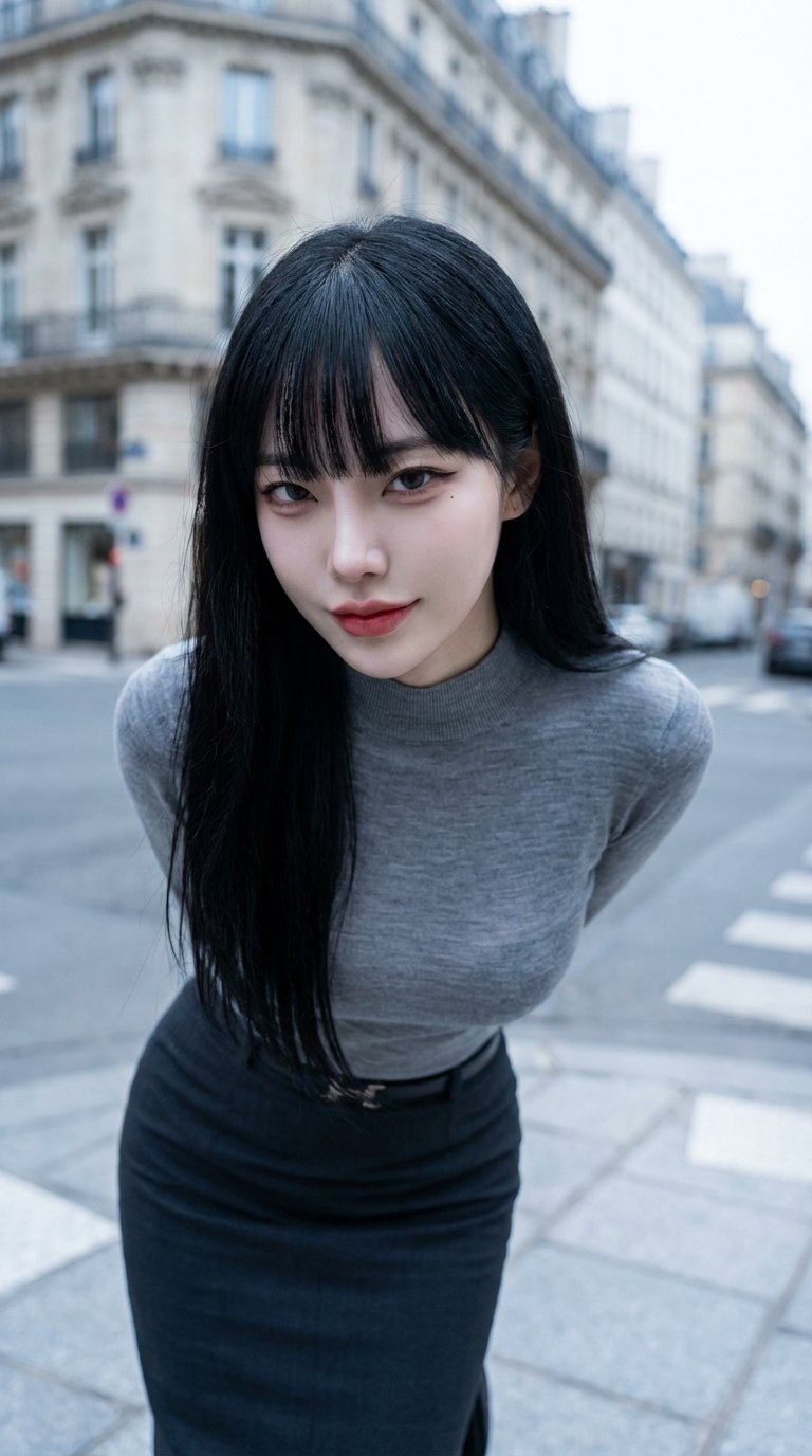 Chic Asian Fashion Influencer High Angle Shot - view 1