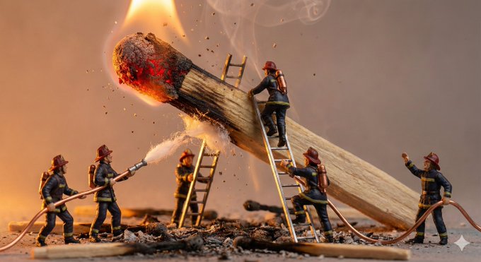 Miniature Diorama: Tiny Characters vs Oversized Object