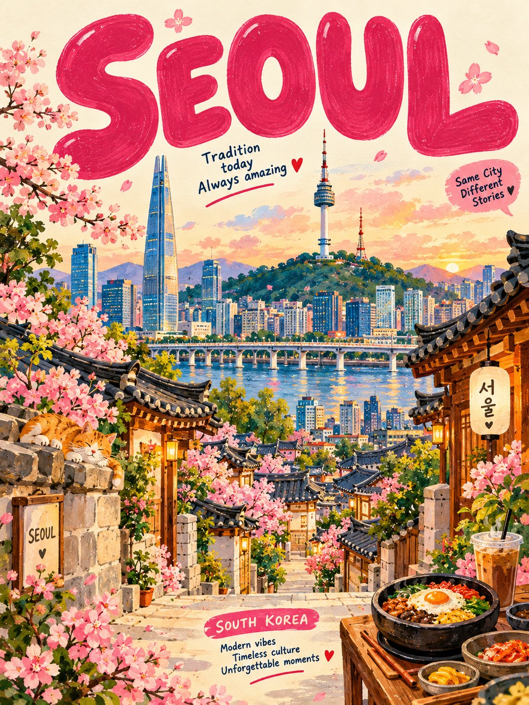 Cute Hand-Painted Subject Poster - view 2