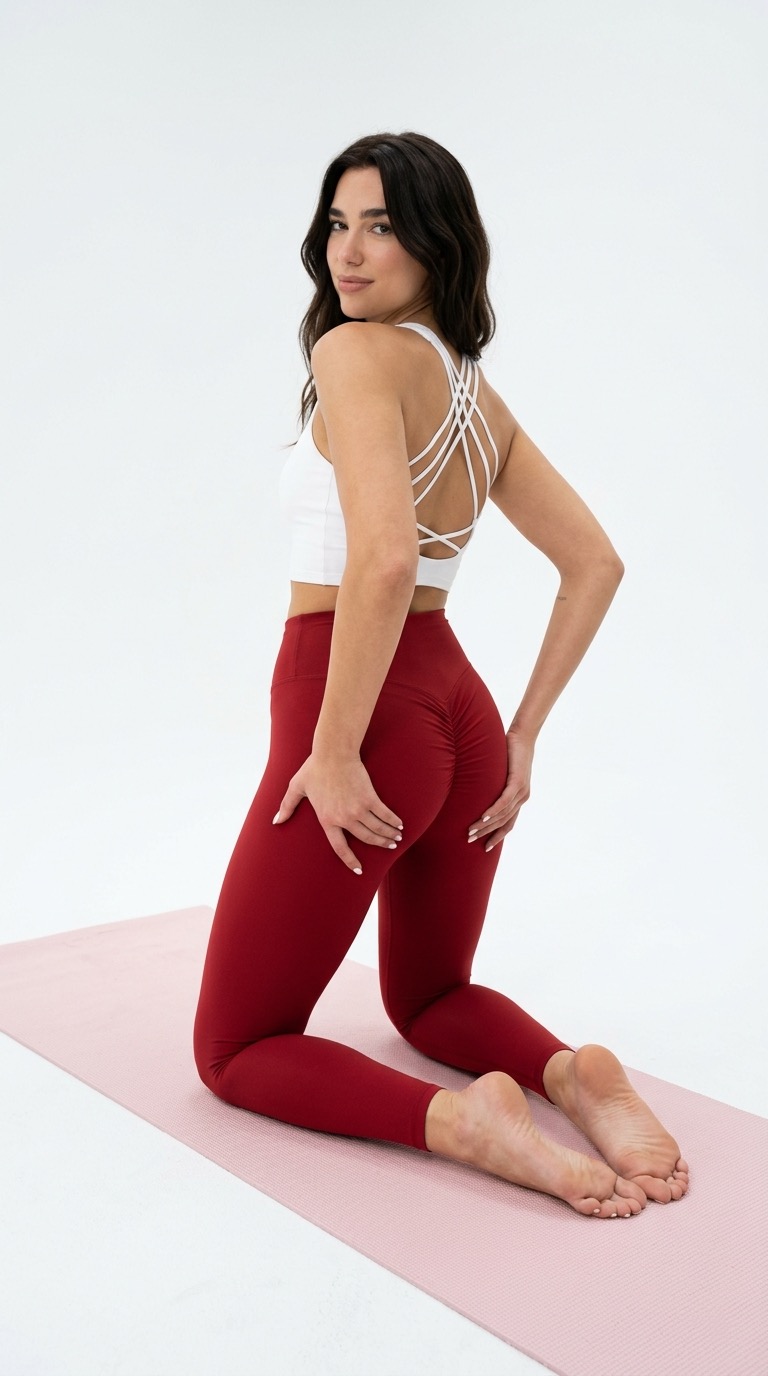 Dua Lipa Seductive Fitness Kneel - view 3