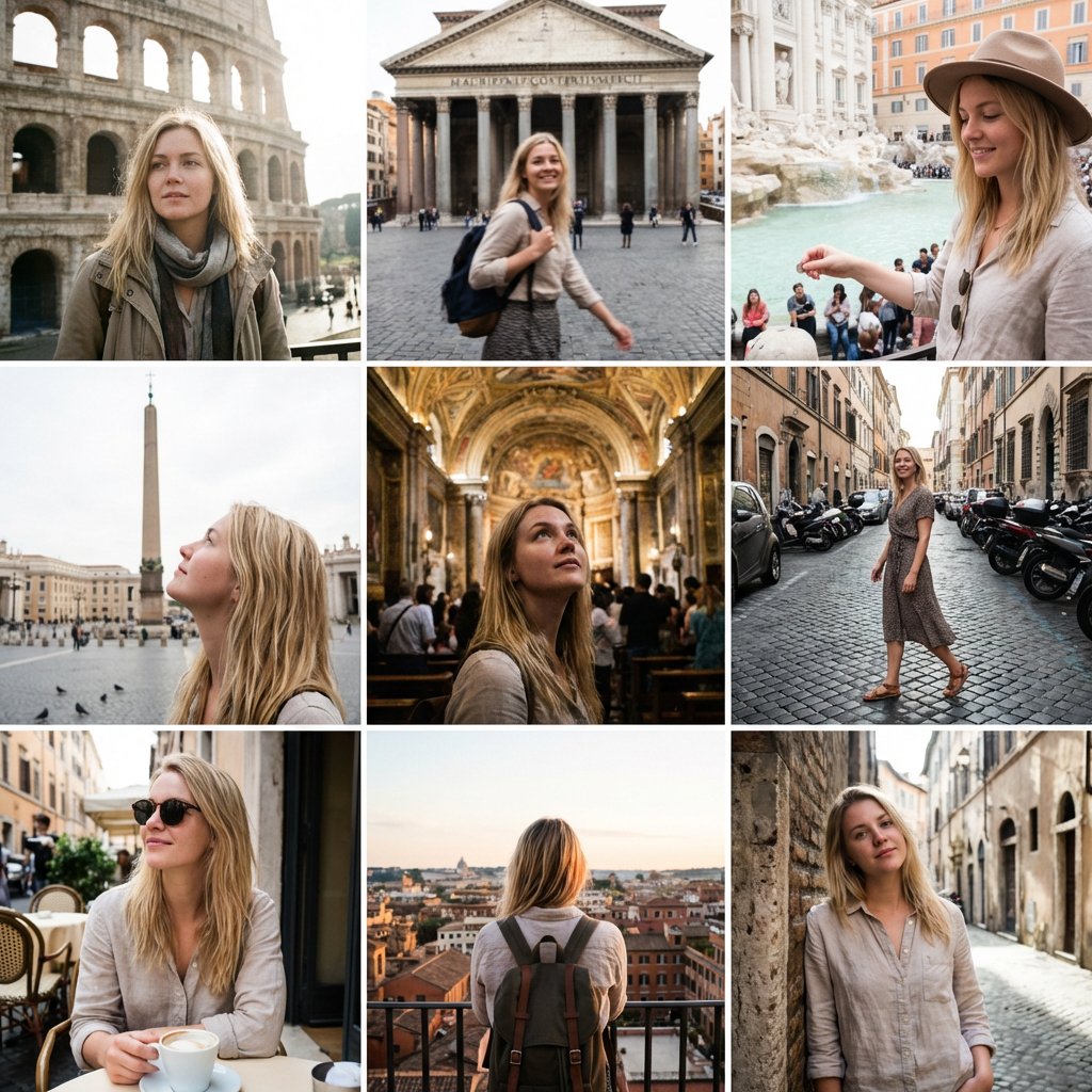 3x3 Instagram Grid of Woman Exploring London - view 2